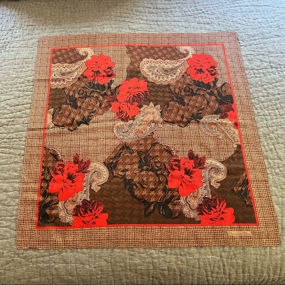 CLOSET CLOSING 10/31/22 Dior silk vintage scarf, 31” square
